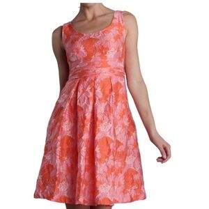 Eva Franco Peggy Anthropologie Pink & Orange Floral Spring Summer Dress. Size 2.